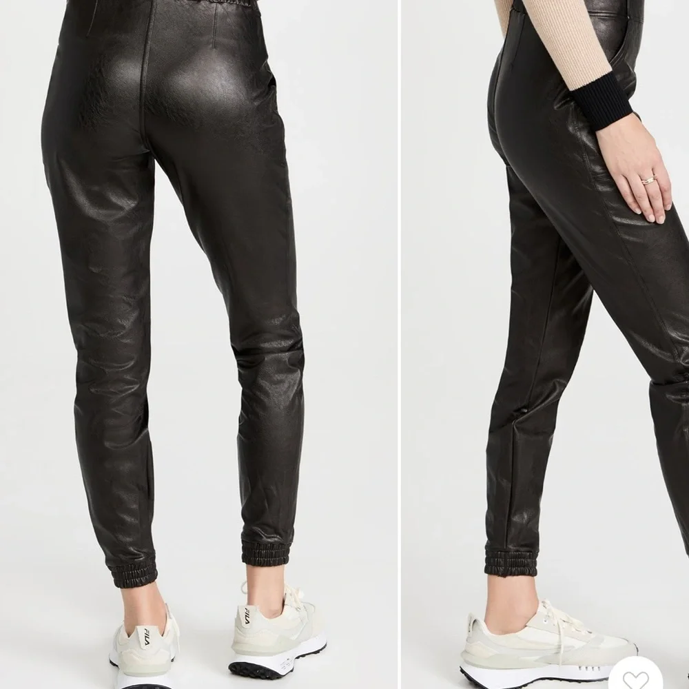 SPANX‎ Black Skinny Pants High-Waisted Faux Leather